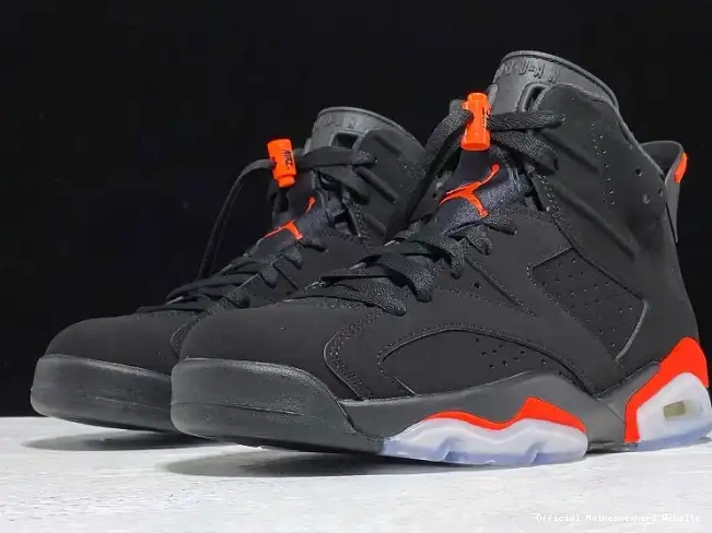 Official Maikesneakers Black Infrared Jordan Air OG Retro 6 384664-060 0504